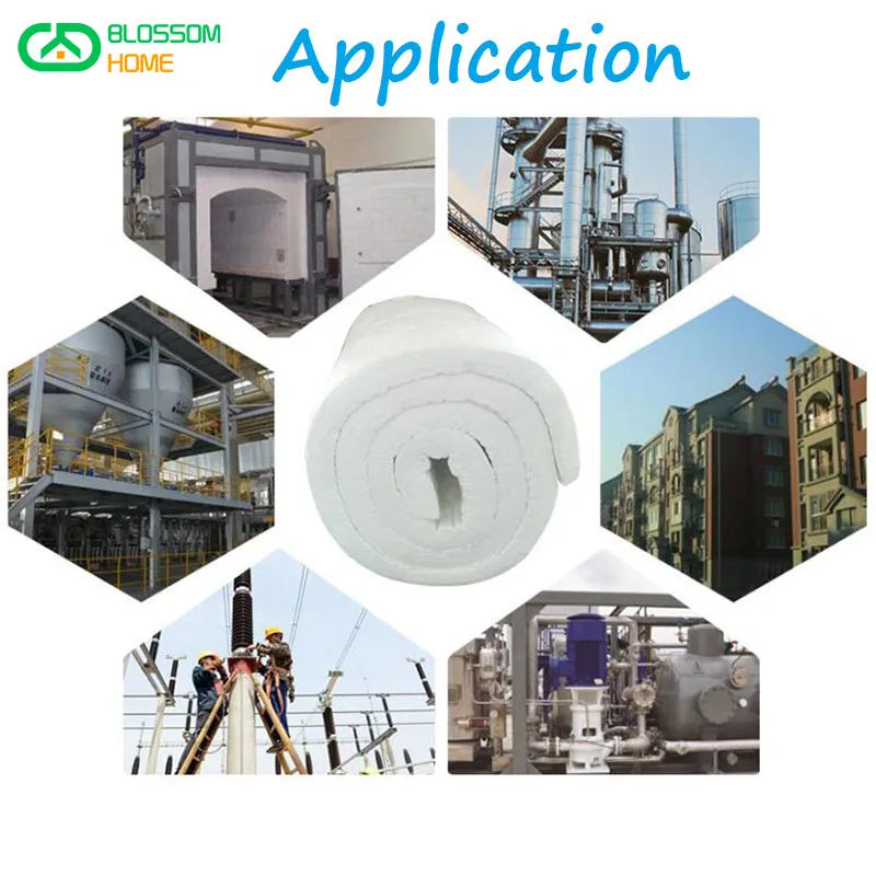 NEW 1650℃ High Temperature Resistance Zirconium Bearing Ceramic Fiber Blanket Fire Resistant Insulation Cotton 50mm 60mm Thick