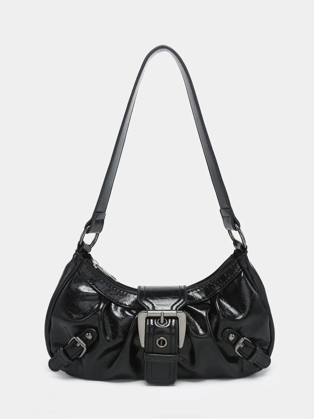 Spicy Girl Y2K Wasteland Style Vintage Leather Shoulder Armpit Bag 2025 Spring Hot Selling Maillard Style Retro Style Small Bag