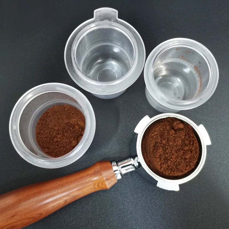 51/58mm Coffee Dosing Cup for 51/58mm Espresso Portafilters Concentrated Extraction 120ml Coffee Powder Cup/Feeder