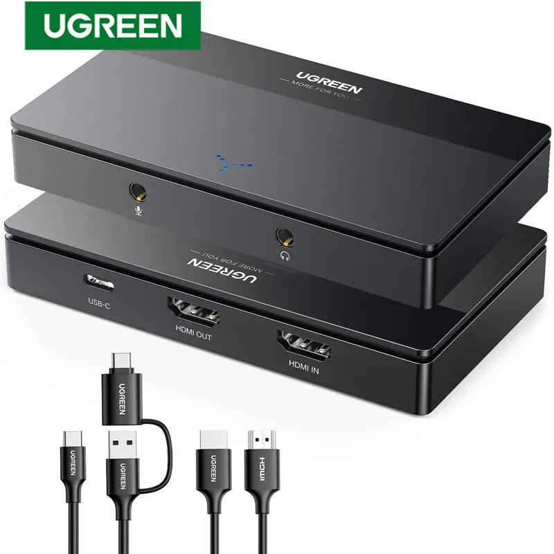UGREEN CM630 Video Capture Card 4K/60Hz HDMI To USB-C HDMI Video Grabber Box for PC Computer Camera Live Stream Record Meeting