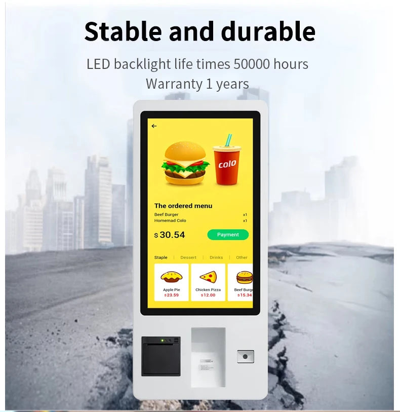 Customized Self-Service Wall-Mounted And Floor-Standing Kiosk For Order Placement Payment Kiosks