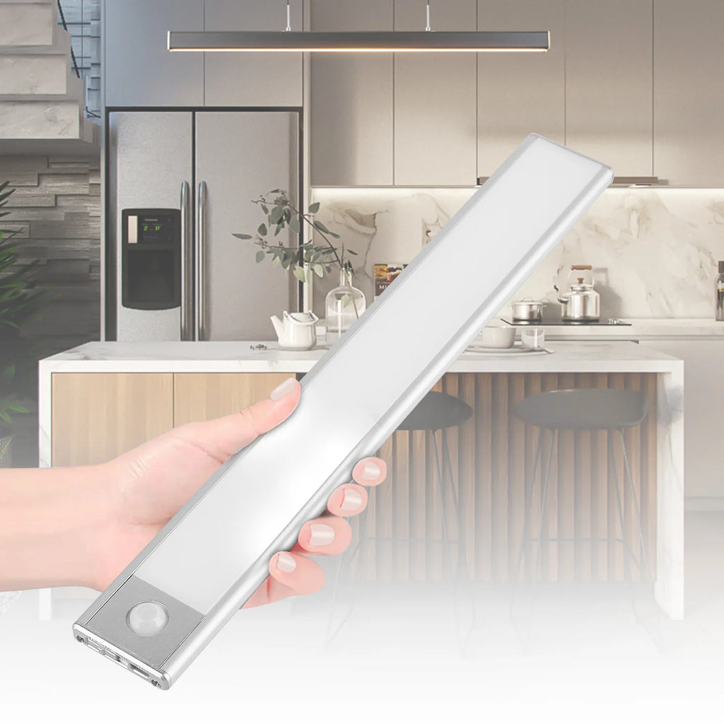 Cabinet Lights Motion Sensor LED Wireless USB Under Ultra Thin Night Light For Kitchen Cabinet Bedroom Wardrobe Indoor Lighting