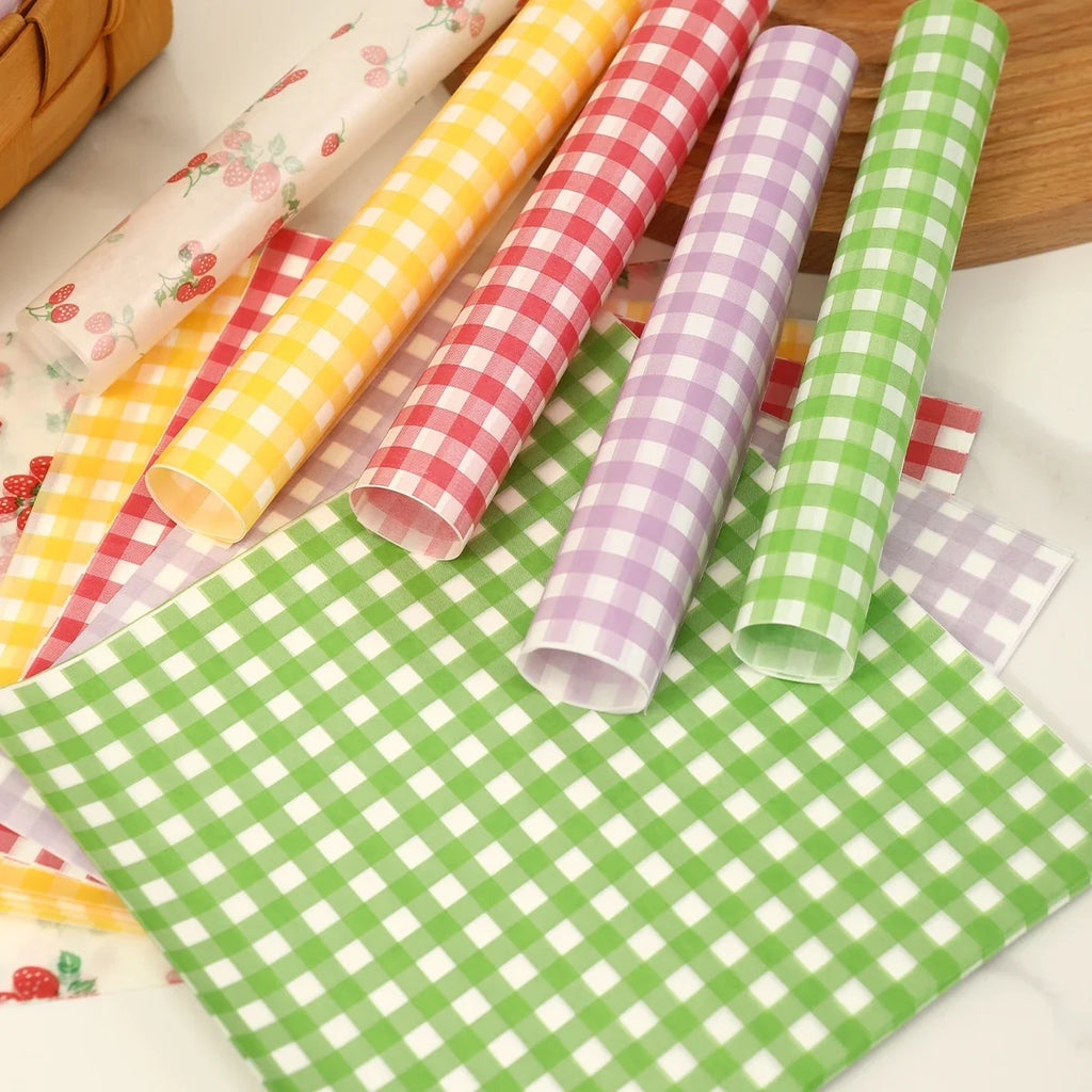 50Pcs Oilproof Wrapping Paper for Bread Sandwich Burger Fries, Food-grade Wax Paper Baking Tools Kitchen Gadgets For Party Gift