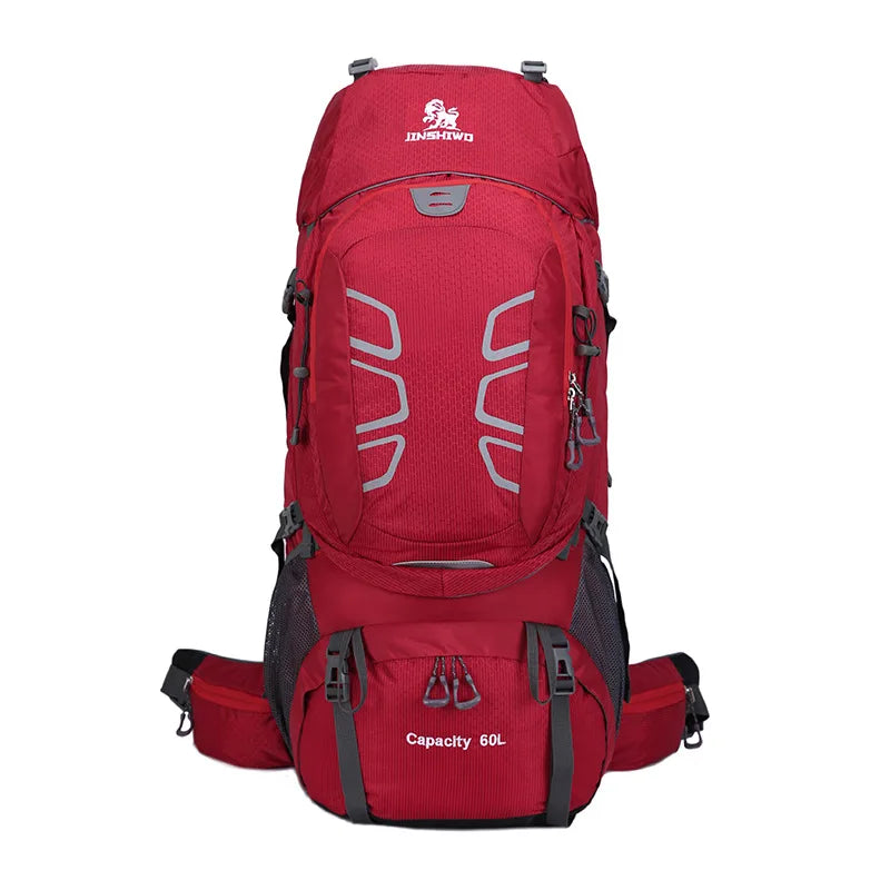 60L Hiking Backpack Outdoor Large Capacity Waterproof Wearproof Luggage Rucksack Men Women Camping Climbing Travel Sports Bag
