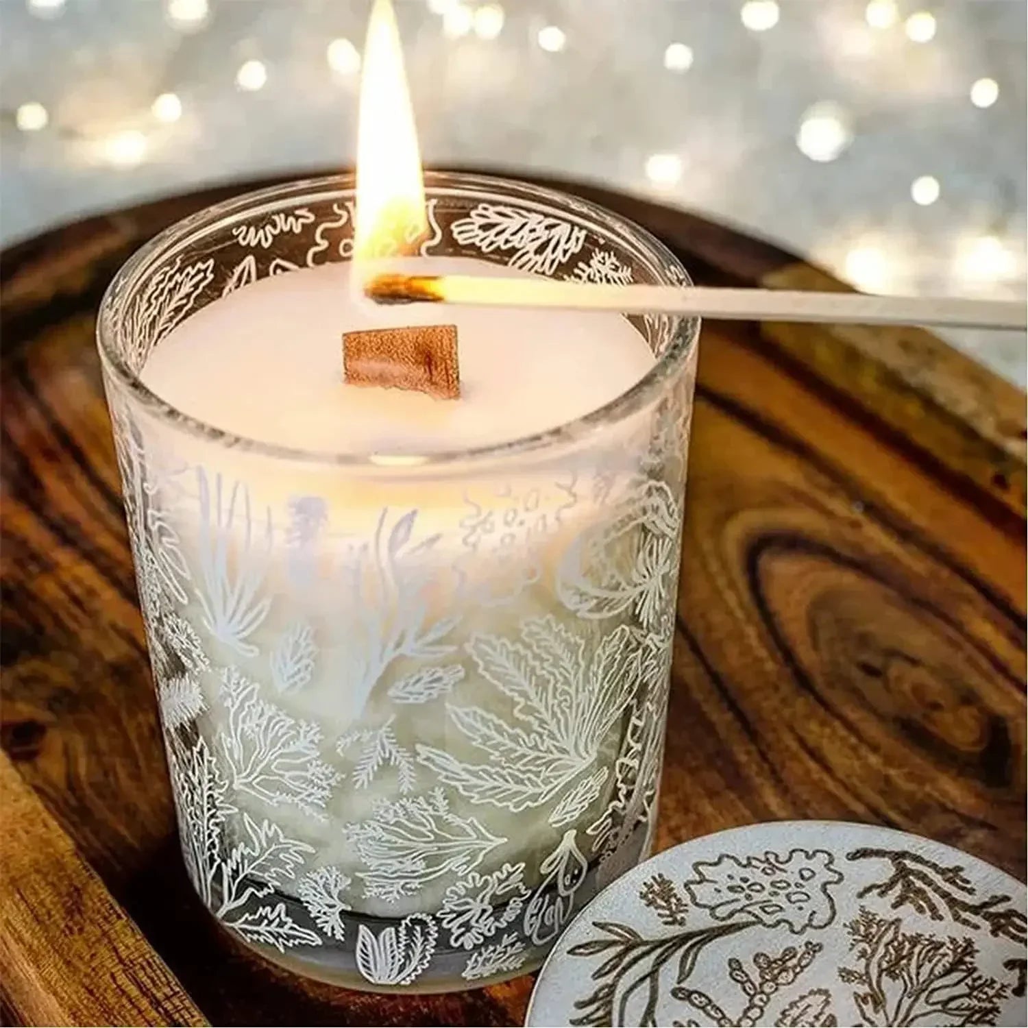 Handmade Soy Wax Candle Wooden Wick DIY Aromatherapy Candle Single Direction Wick Paraffin Wax Candle Crafting Guide