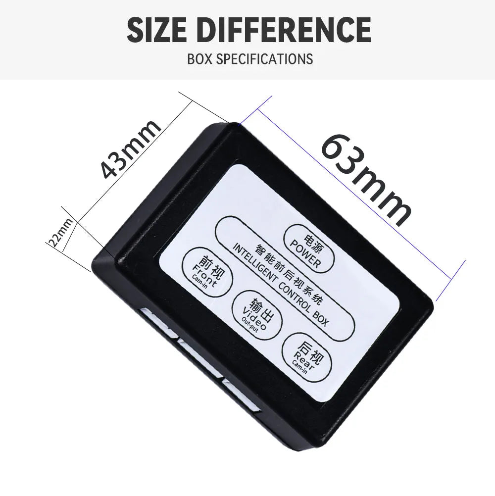 Car Parking Camera Video Channel Converter Auto Switch Front /View Side/Rearview Rear View Control Box with Manual
