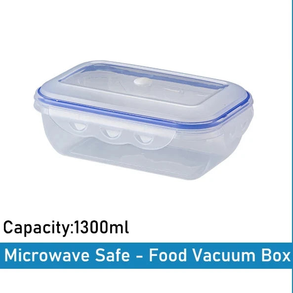 1/3PCS Vacuum Food Storage Box Storage Container Fridge Organizer Microwave Safe Fresh-Keeping Sealing Box Food Dispenser
