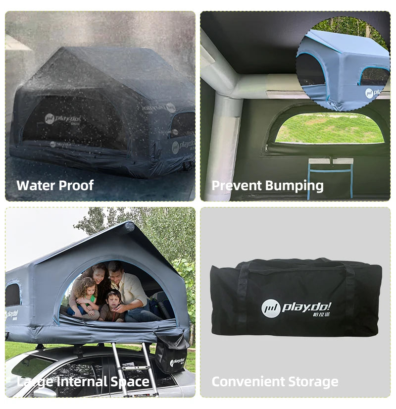 Tent Glamping Tent  Portable Glamping Outdoor Tents Rooftop 4x4 Camping Suv Car Portable Inflatable Roof Top