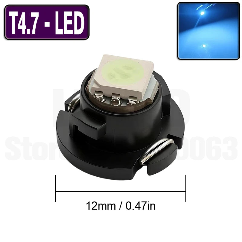 10pcs T3 T4.2 T4.7 T5 LED Car light Bulb Luces LED Para 1 LEDs 2835 5050 SMD Auto Interior Side light