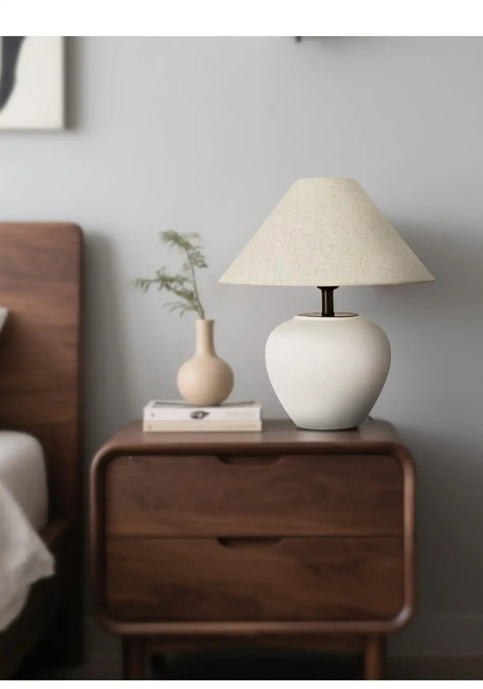 Ceramic Desk Lamp Wabi Sabi Style Mushroom Lamp Retro Bedside Decoration Table Lamp Bedroom Study Decoration Light Fixture