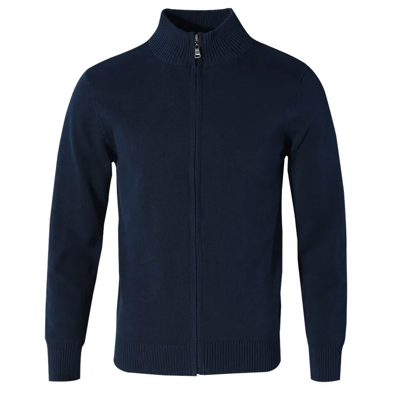 100% pure cotton Knit Autumn Winter 2025 Men's Stretchable Warm Knit Cardigan, Daily Commute Sweater.