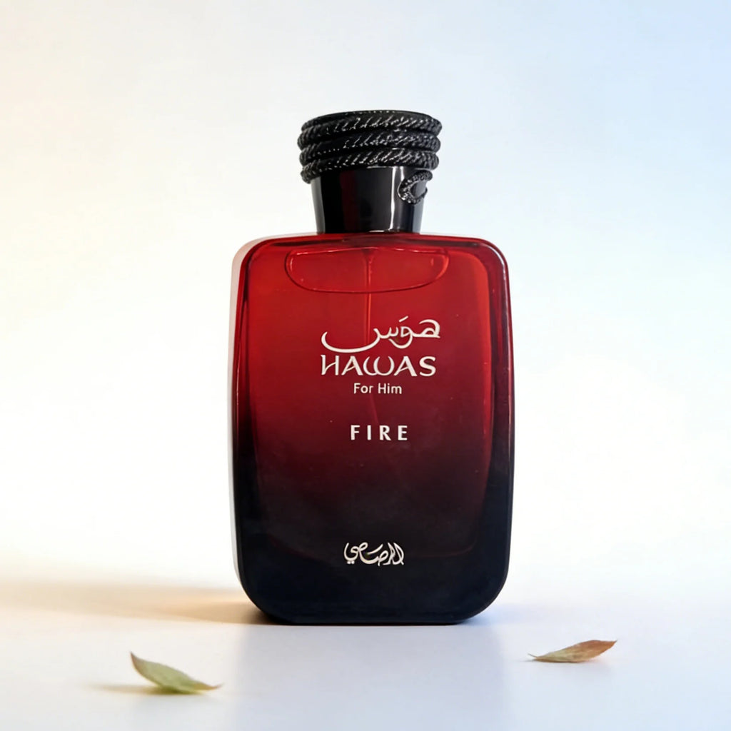 Hawas Fire For Him Men's Eau De Parfum 3.38oz, Rich Spicy & Woody Scent, Long-Lasting Masculine Fragrance