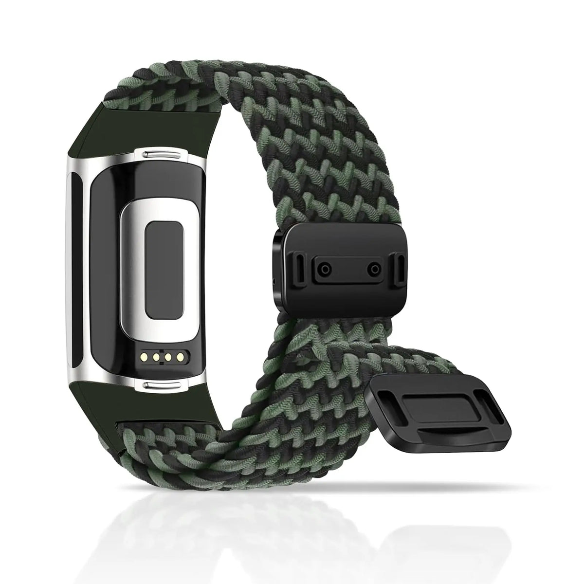 Rainbow Color Braided Band With Magnetic Quick Release Buckle Compatible For Fitbit Charge 5 Charge 6 Bands for Women