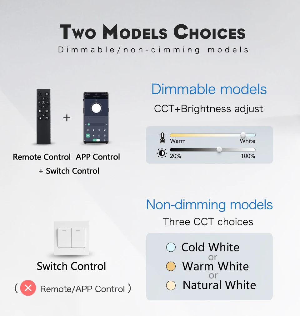 Led Ceiling Lights Large 20Inch Ultra-thin Remote Control APP Dimmable Smart Modern Lamp For Living Room Bedroom Home Decoration