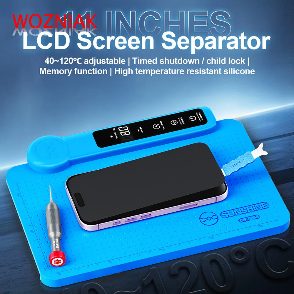 SUNSHINE LS3 SE 11Inch LCD Screen Separator 40-120℃ Heating Plate with Auto Shutdown For Phone LCD Screen Separator Repair Tool