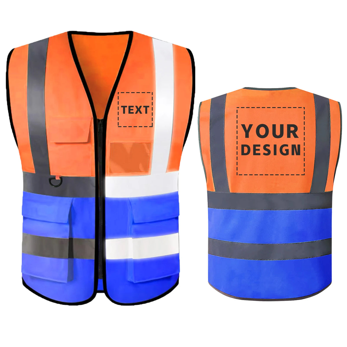 Custom Your Logo Safety Vest Construction Work Traffic Vest Railway Coal Miners Uniform Security ANSI Class 2 Safety Workwear