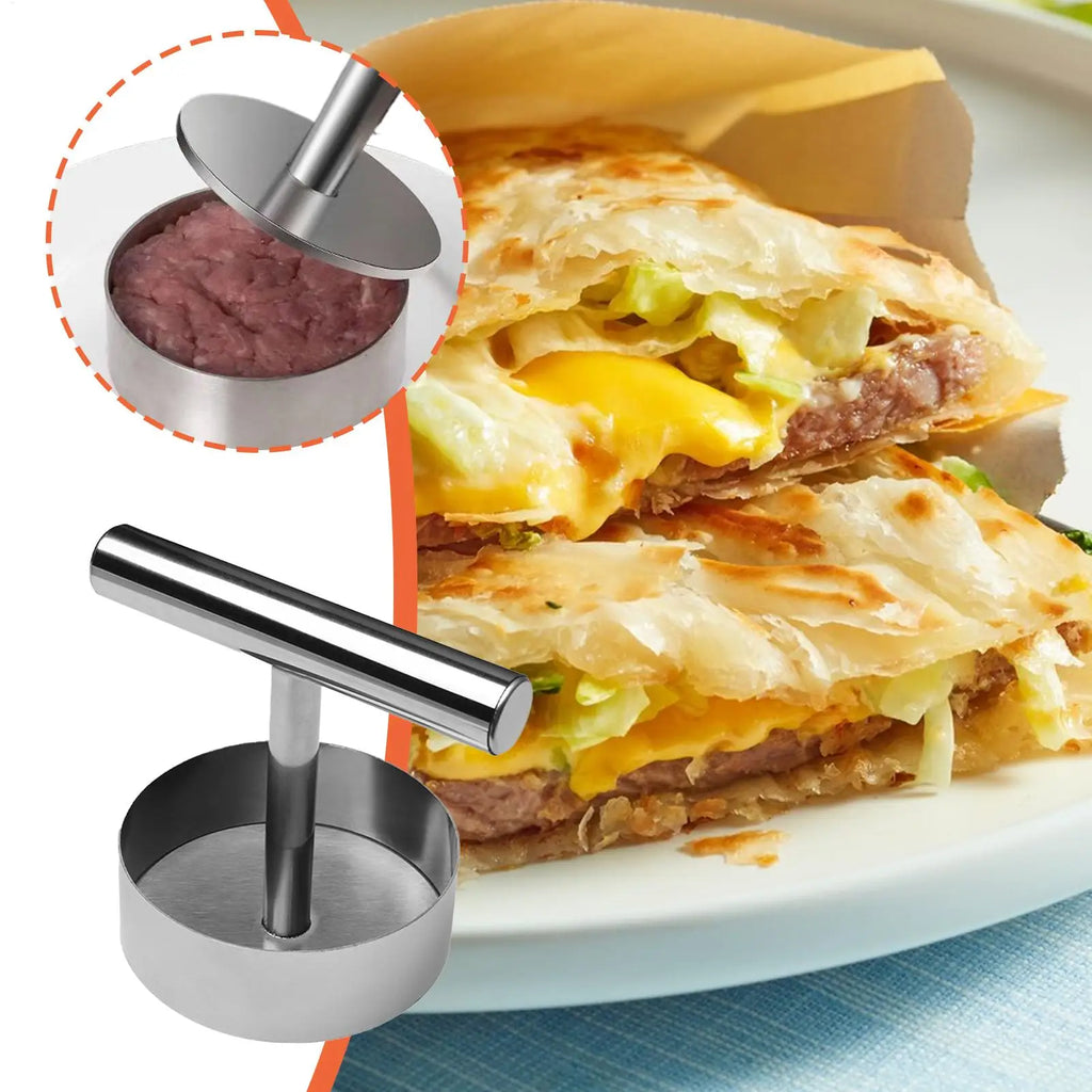 Hamburger Press Food Press Smasher Tool Hamburger Patty Maker Stainless Steel Nonstick Kitchen Gadgets for Grilling Cooking