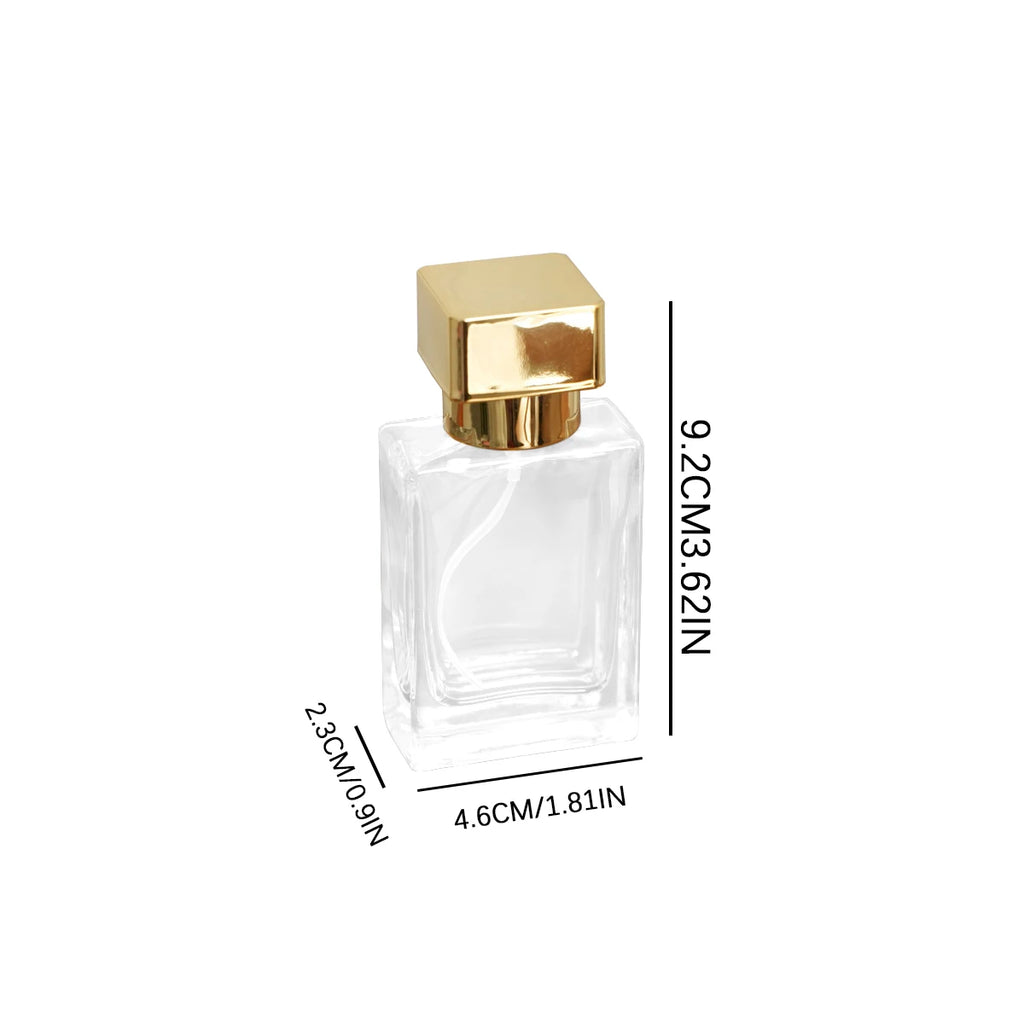 1pc Glass Refillable Perfume Bottle, 30ml/50ml Fine Mist Perfume Atomizer, Portable Cosmetic Sample Container, Travel Accessory,
