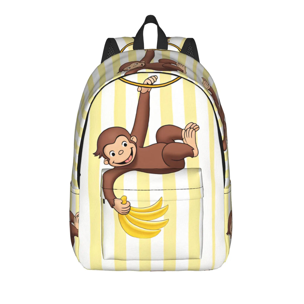 Curious George Multifunctional Stickers Backpack  Trekking Backpacks Student Colorful Soft High School Bags Style Rucksack