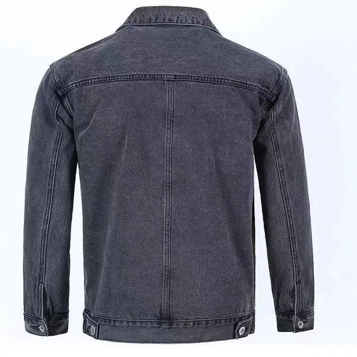 2023 Spring and Autumn New Fashion Trend Solid Color Denim Jacket Men's Casual Loose Comfortable Large Size High Quality Coat