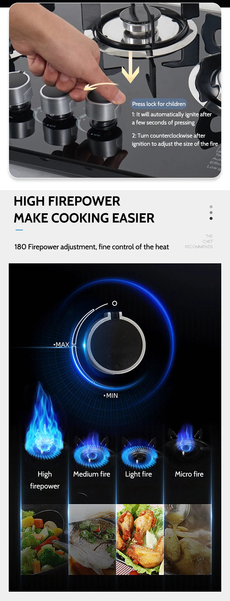 Wholesale Price High Power Gas Stove Advanced Multifunction 2 Burners for Home & Hotel Cooking Energy Efficient Class A