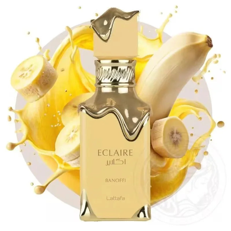 Lattafa Eclaire Banoffi – Gourmand, Sweet, Fruity, Musky – Eau De Parfum Spray Long-Lasting Fragrance for Women, 3.4 Ounce / 100 ml