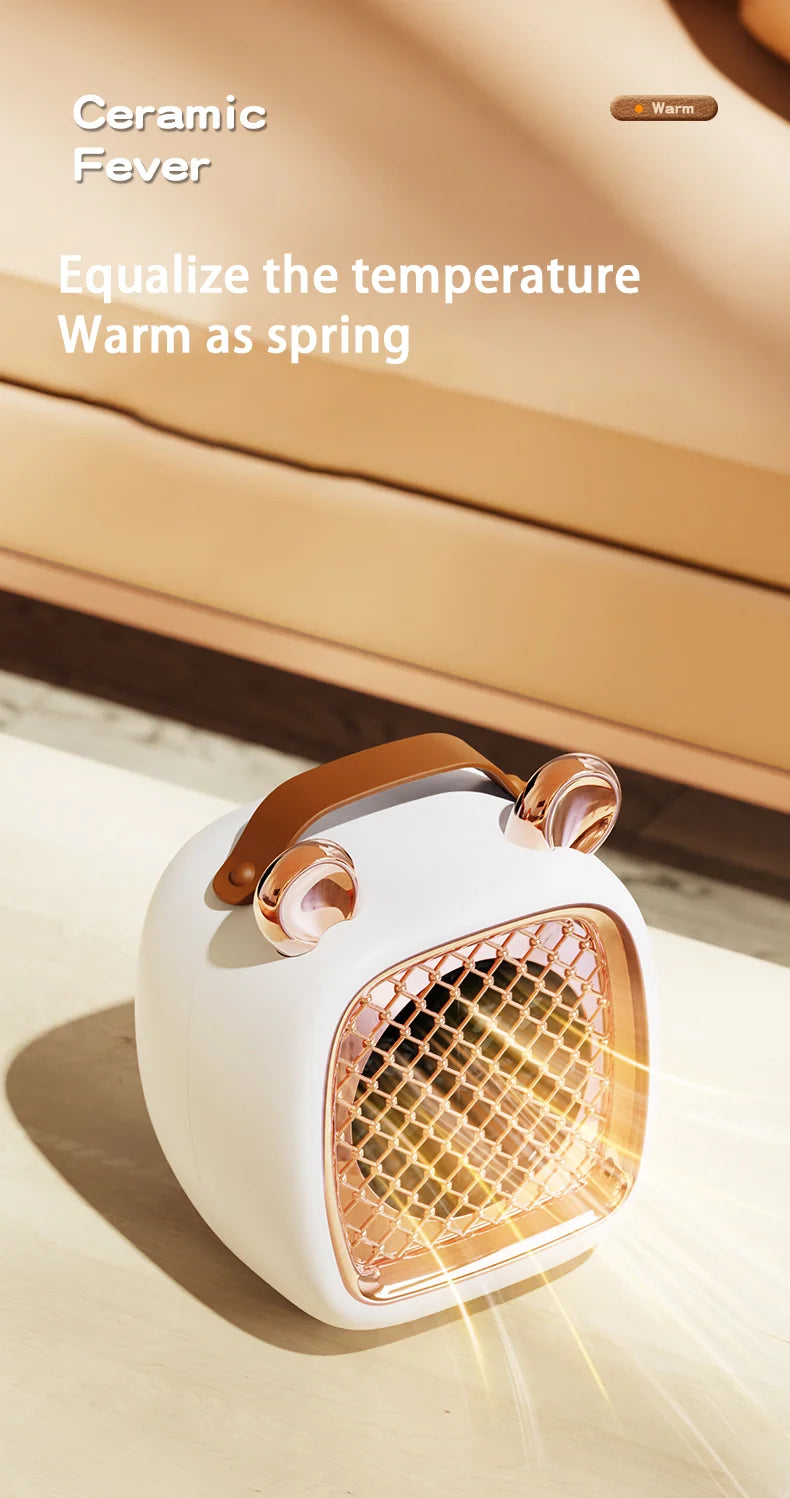 Electric Heater Mini Portable Intelligent Air Heater Reduced Wind Noise Home Heating Warmer Fan Intelligent Constant Temperature