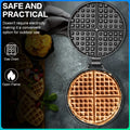 Iron Waffle Maker Pan Non-Stick Waffle  Round Waffle Skillet for Stovetop Or Grill