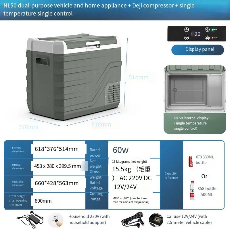 Nl30;NL40;NL50  Alpicool Camping Fridge  Ac/dc Compressor 12v Car Fridge Portable Mini Refrigerator Freezers For Outdoor