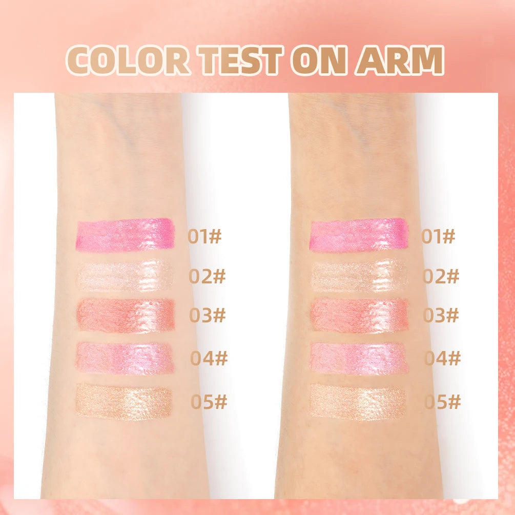 QIBEST Diamond Glitter Lipgloss Hydrating Lasting Pearlescent Metallic Liquid Lipstick Moisturizing Shiny Lip Glaze Cosmetics
