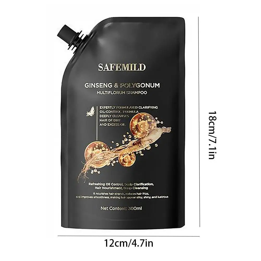 Ginseng & Polygonum Multiflorum Shampoo Hair Growth Shampoo Deep Cleaning Nourishing Smoothing Repairing Dry Damaged Hair Care