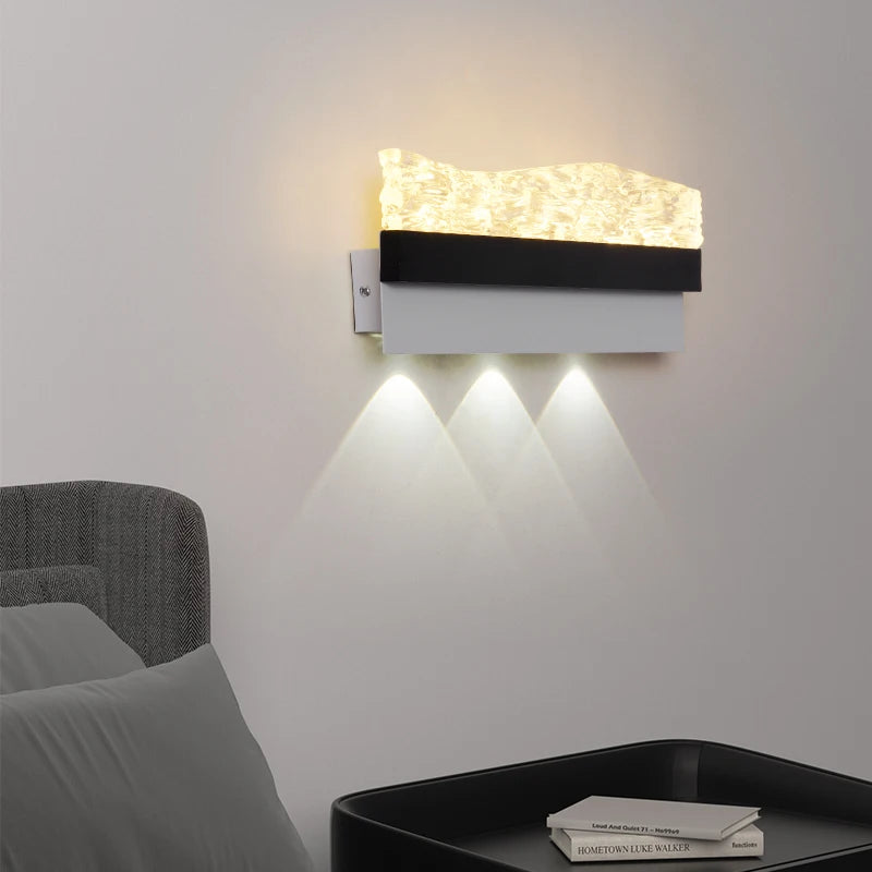 16W Creative Acrylic Textured Led Wall Light Bedroom Living room Aisle Light Long Strip New Design Art Decorative Ambient Light
