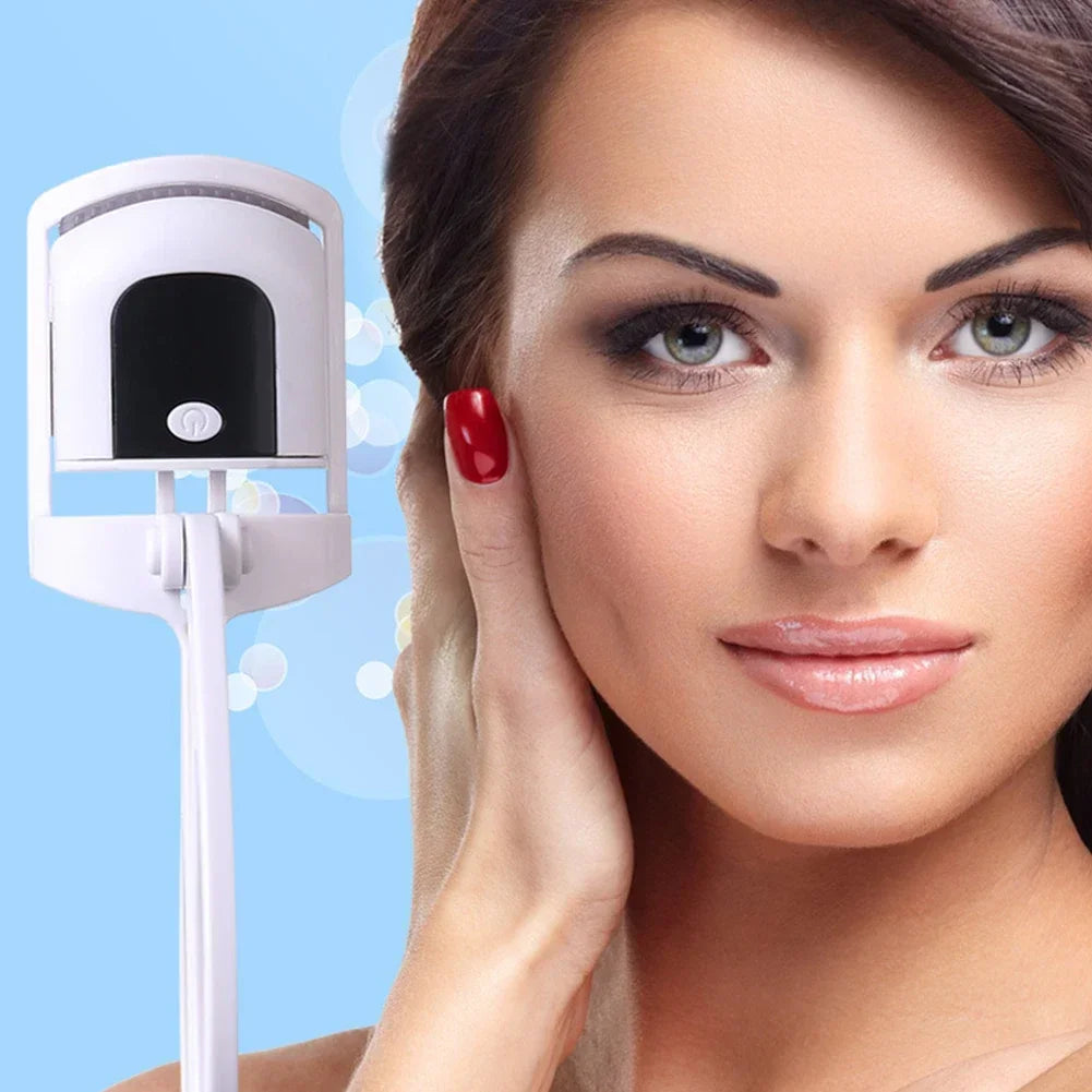 Electric Heated Eyelash Curler USB Rechargeable Eyelashes Curler Quick Heating Natural Curler Long Eyelash Lasting Makeup