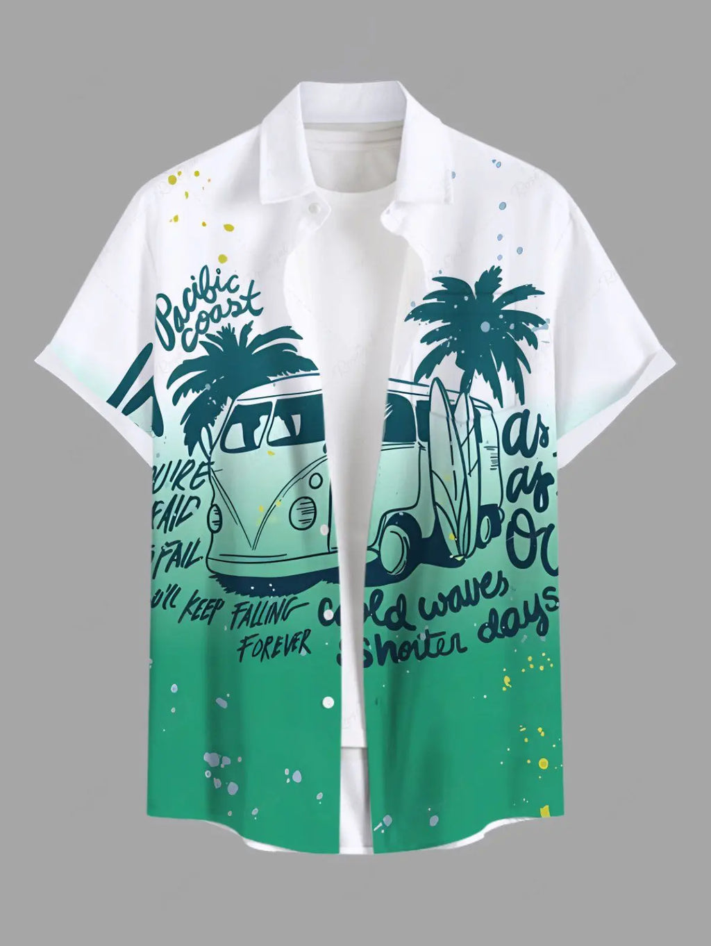 2025 Summer Holiday Men's Hawaiian Shirts 3D Printed Short Sleeved Button Down Lapel Shirt Oversized Casual Aloha Shirts Men