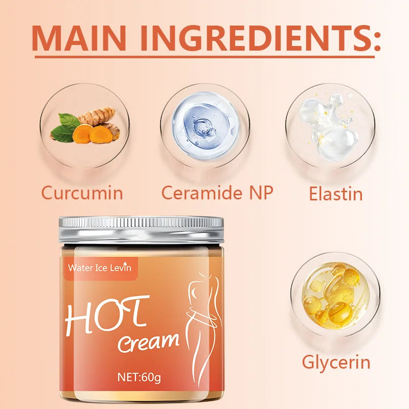 Full Body Fitness Massage Cream, Hot Compress to Tighten Abdominal Muscles