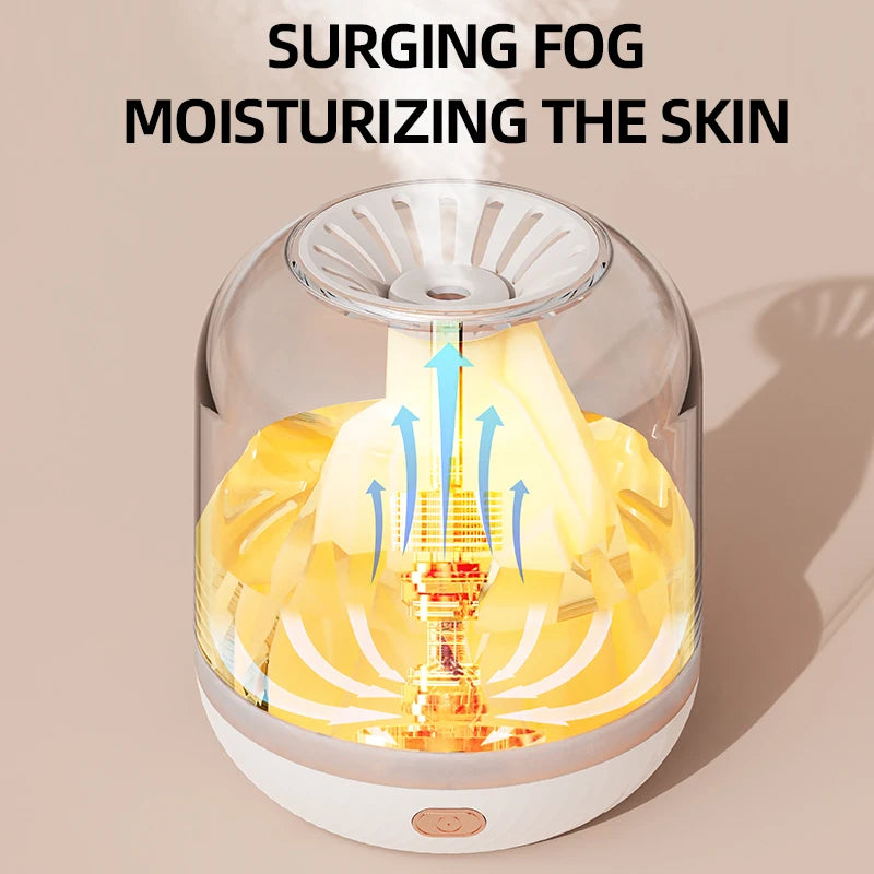 Rechargeable Volcano Humidifier, Large-capacity Water Supply Intelligent Spray mini Humidificador Aromatherapy Cool Mist Maker