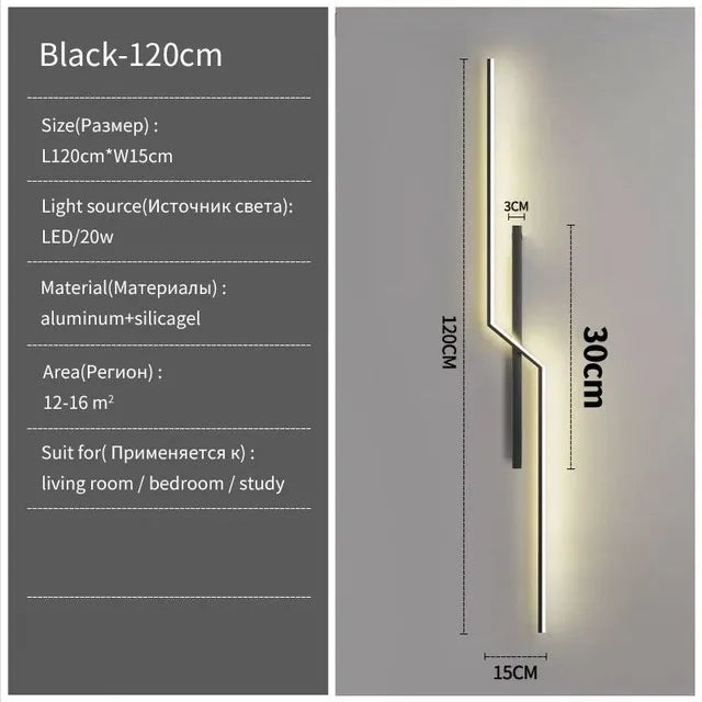 Modern Minimalist LED Wall Lamps - Bedside Interior Lighting for Living Room Bedroom Stairs - TV Backlight Wall Decor Lights