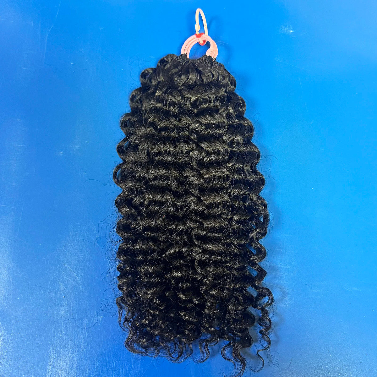 Deep Wave Crochet Hair Extensions Kinky Curly Crochet Human Hair Knotless Pre-Separated Crochet Feather Hair Extensions