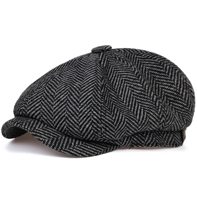 Fashion Wool Newsboy Caps Mens Herringbone Flat Caps Women Men British Painters Hats Soft Autumn Winter Caps Hats Casquette