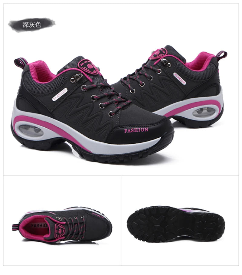 Casual Shoes For Spring And Autumn For Women, Thick Sole Shock-Absorbing Cushion Outdoor Shoes Middle-Aged Mother Travel Shoes