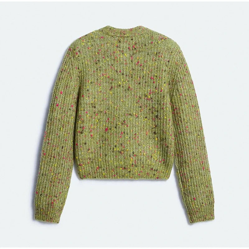 URBANCREW Marled Knit Cardigan — Cropped Casual Layer