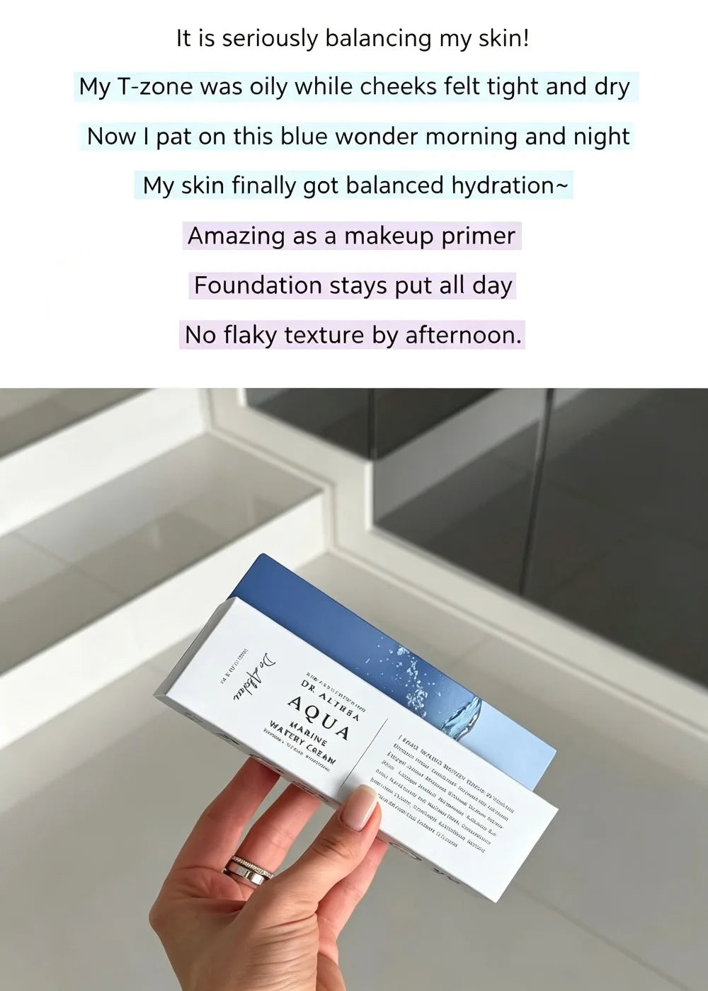 Dr Althea Aqua Marine Watery Cream 50ml Jelly Mist 100ml Korean Face Cream Hydrating Moisturizer for Dry Sensitive Skin K Beauty