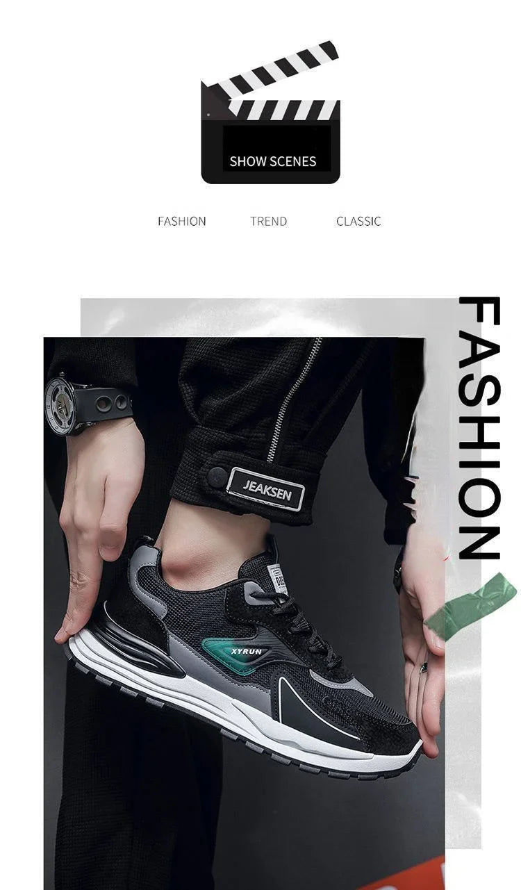 Men Sneakers Brand Breathable Running Shoes Anti-Slip Platform Sport Shoe Male Tenis Masculino Fashion Versatile Mesh