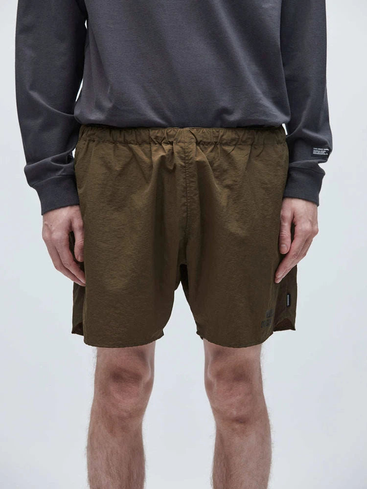 Quick Dry NBHD V-shape Shorts Zipper Pockets Shortpants Japan Men Women Thin Fabric Loose Drawstring Short Pants Breeches