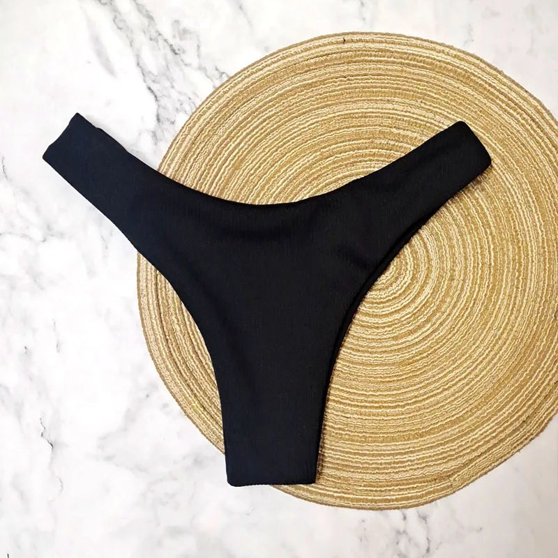 Summer Fashion Women Swimming Low Waist Bikini Bottoms Panties Ladies Sexy Bikini Bandage Shorts Bottom Swimsuit