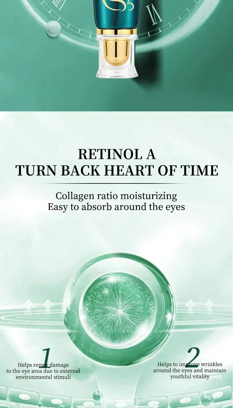 Retinol Eye Cream Moisturizing Firming Eye Skin Nourishing Reduce Fine Lines Black Circles Hydrating Cosmetics Makeup