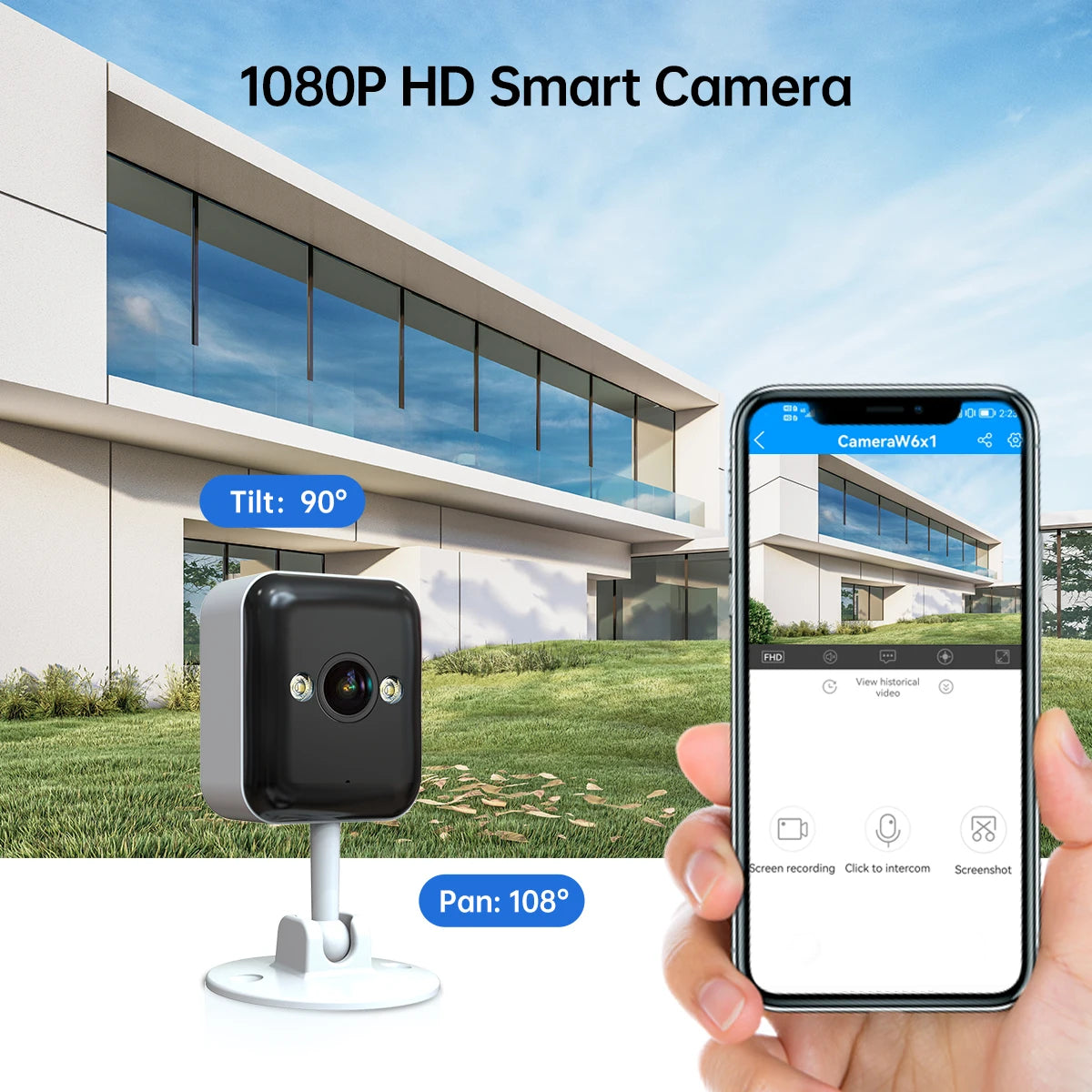 JOOAN 3MP Mini Wifi Camera Outdoor Motion Tracking Security IP Camera 1080P Color Night Waterproof Smart Home Baby Monitor