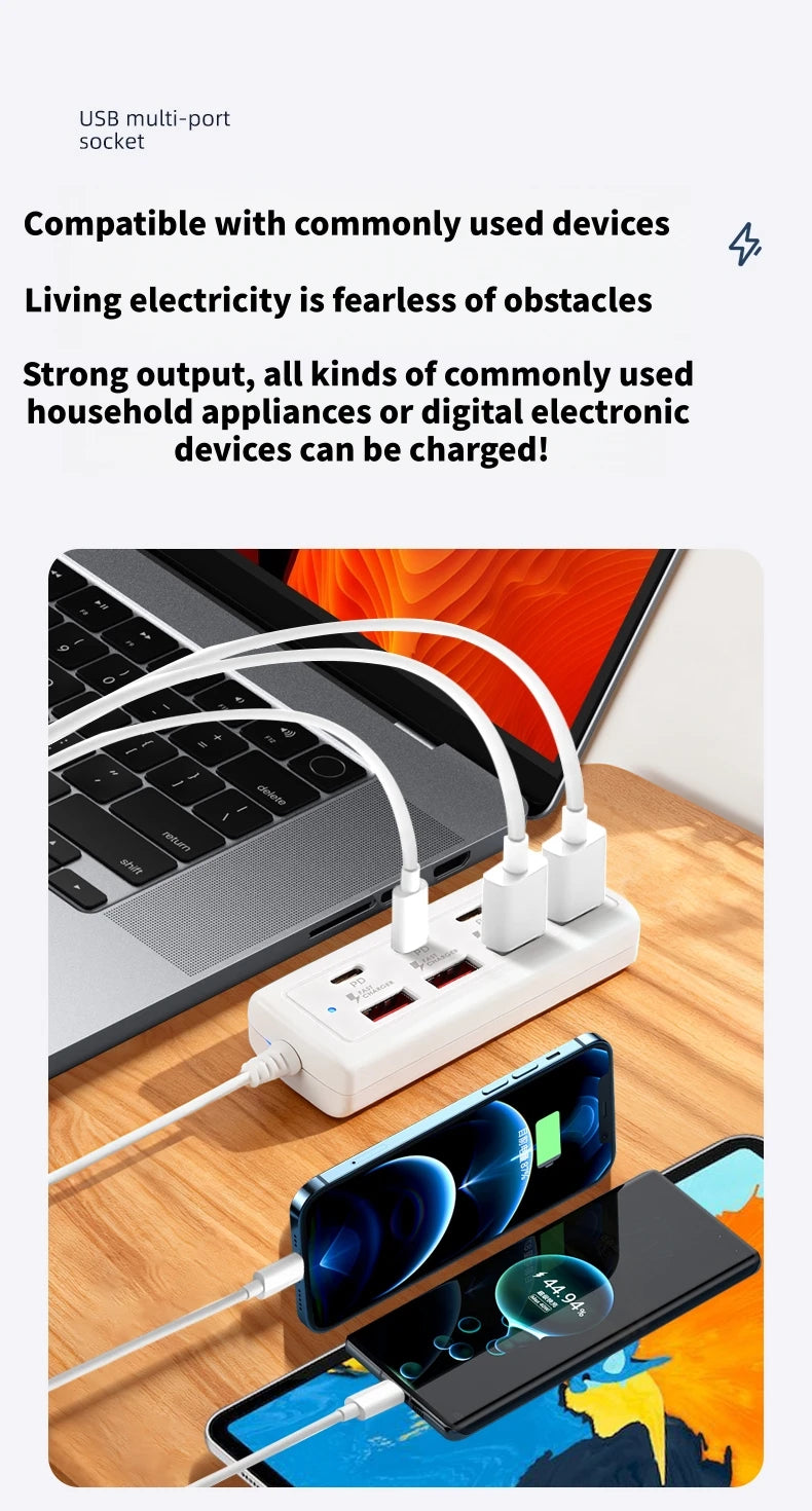 KUBIE USB Hub 8 Port Multi USB Splitter Power Adapter Multiple Expander With On Off Switch For PC Laptop MacBook Accessories