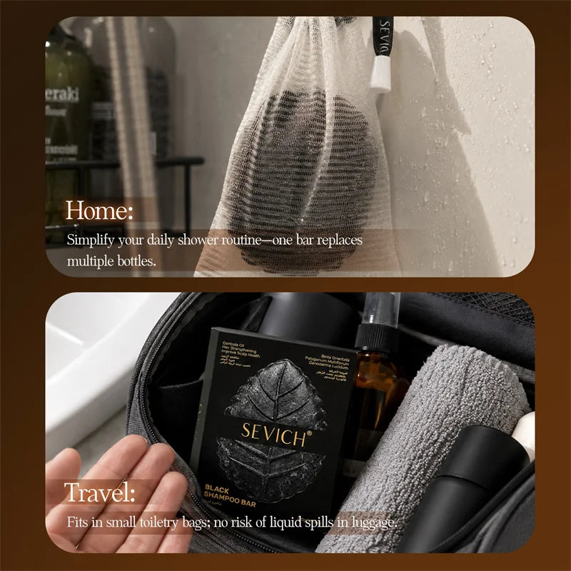 Black Shampoo Soap Natural Hair Darkening Bar Soap Deep Cleansing Nourish Hair Root Shampoo Soap Repair Dry Frizzy Scalp Care