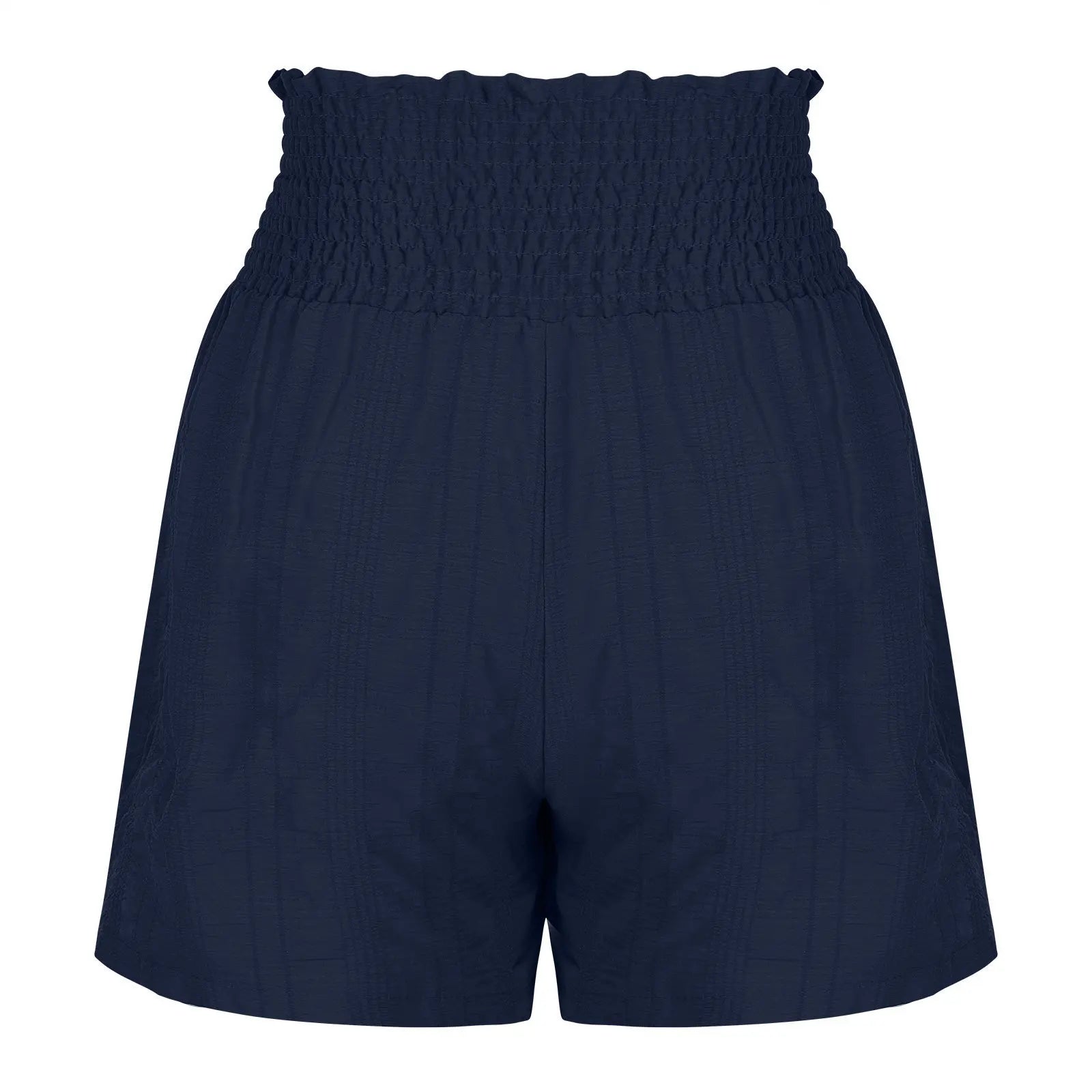 Women Casual High Waist Shorts Skirt Smocked Elastic Drawstring A-Line Flowy Short Skirt Pants Summer Solid Color Beach Skorts